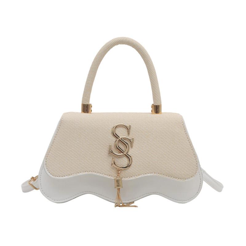 Fashion trend letter simple 2025 new bag women's texture handbag versatile one-shoulder crossbody women's bag small square bag