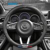 Для 2 3 5 6 CX-4 CX-5 CX-7 CX-8 CX-30 CX-50 MX5 Miata RX-7 RX-8 Axela Atenza Автомобильный Руль Углеродное Волокно Кожа Чехол