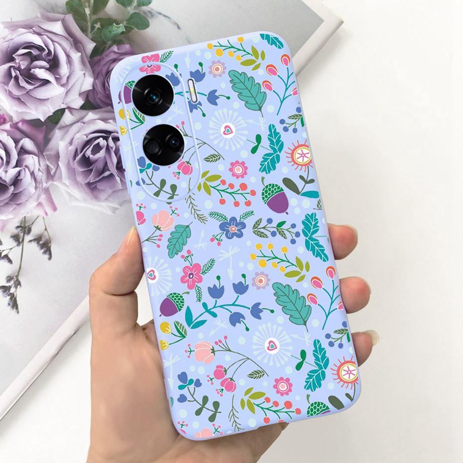 Candy Color Silicon Case For Honor 90 Lite 2023 Cute Soft Rubber Phone Bumper For Honor 90lite CRT-NX1 5G Back Cover