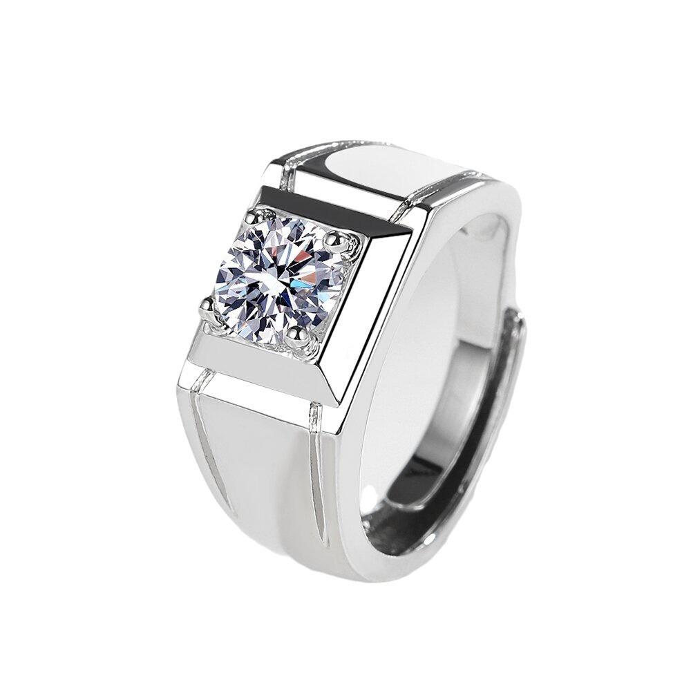 Real Diamond Engagement Ring Male, Eight Hearts And Eight Arrows Zircon Male Ring