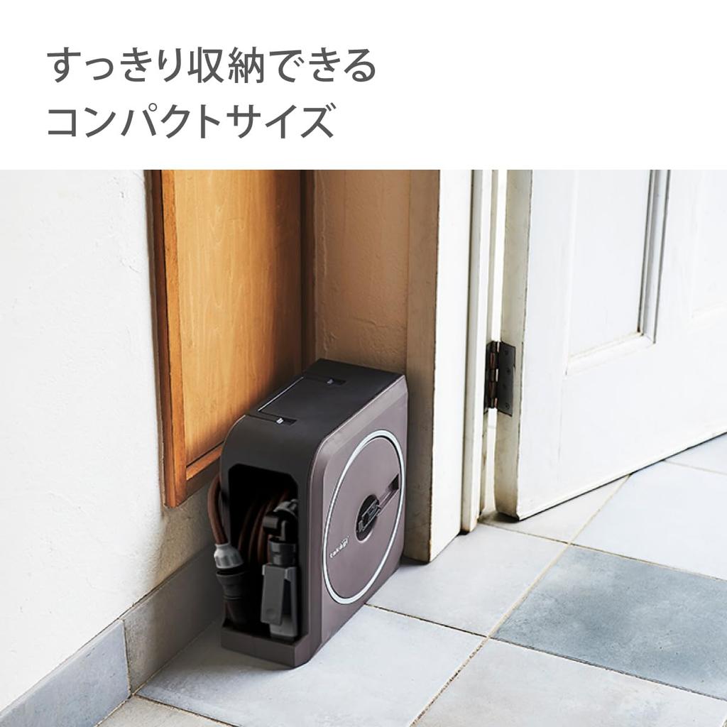 Катушка для шланга Takagi NANO NEXT 20 м, коричневая, стильная, RM1220BR (BR)