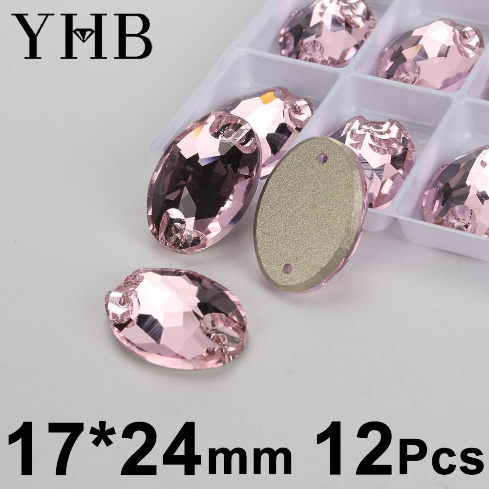 YHB T223 Светло-розовый Галактический Лимонный Камень Кристалл AB Швейные Камни Flatback Пришиваемые Стразы для Одежды Одежды Сумок