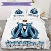 Olympique de Marseille Pattern Bedding uilt Set uilt Cover Pillowcase Home Decoration Birthday Gift (1 * duvet cover + 2 * pillowcase without core)