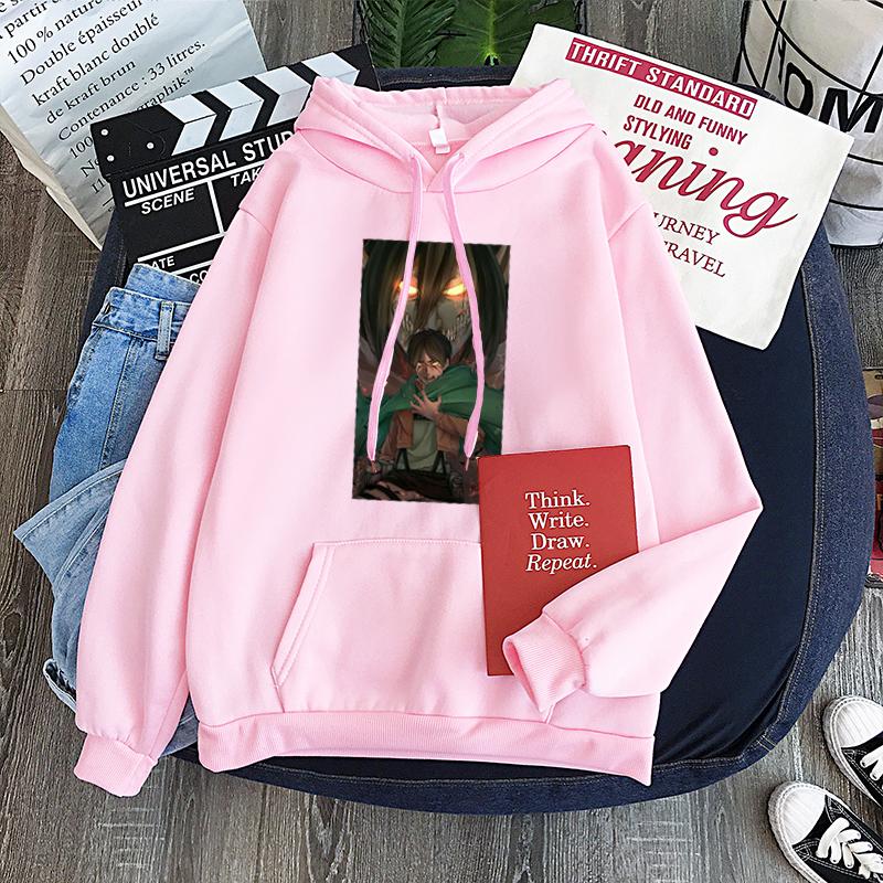 Harajuku Аниме Манга Атака титанов Эрен Крутой графический принт с капюшоном Мужские толстовки Повседневный свободный свитер Мужской свитшот Толстовки и свитшоты Мужские