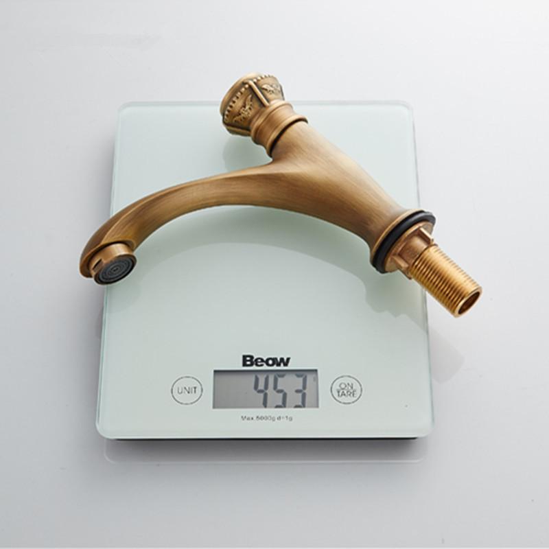 Смеситель для ванной из цельной латуни, однорычажный смеситель для раковины на 1 отверстие, бронзовый смеситель для холодной воды, матовая отделка, классический кран