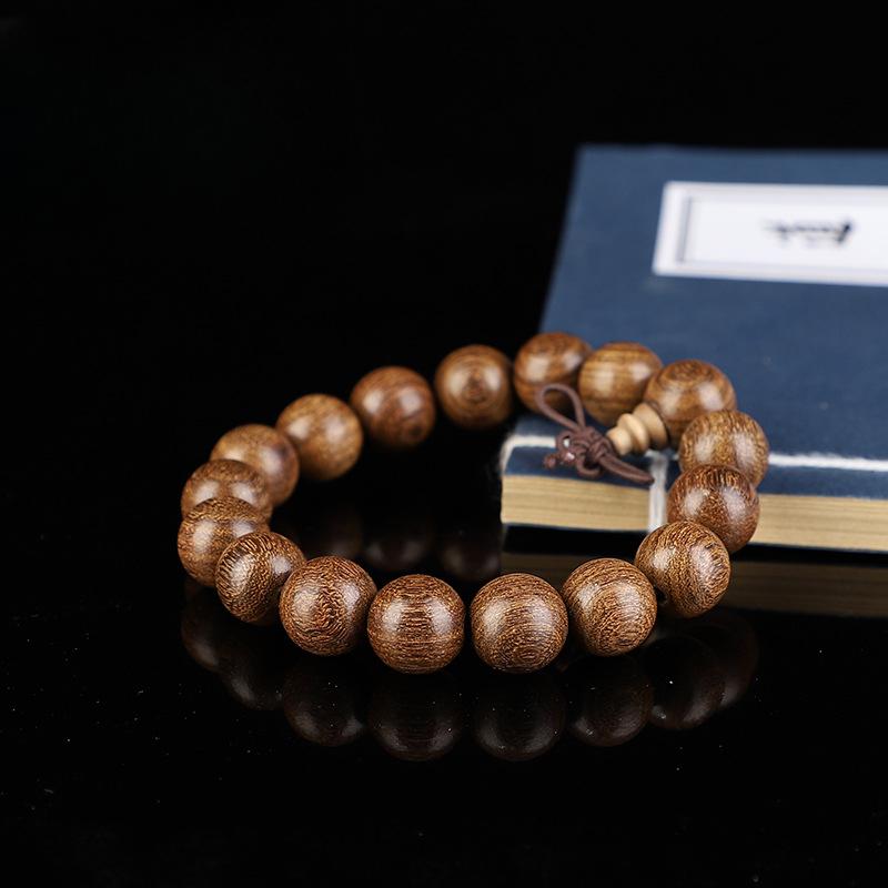 Браслет из золотистого сандала 2.0, браслет из старого материала с деревянными бусинами Будды для мужчин и женщин, парные украшения, сандаловые четки, культурные украшения для игры