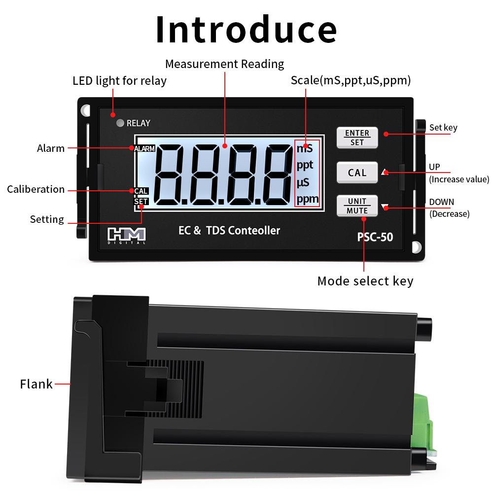 Онлайн-измеритель проводимости EC и TDS, тестер TDS, промышленный контроллер EC и TDS для очистки воды, тестер