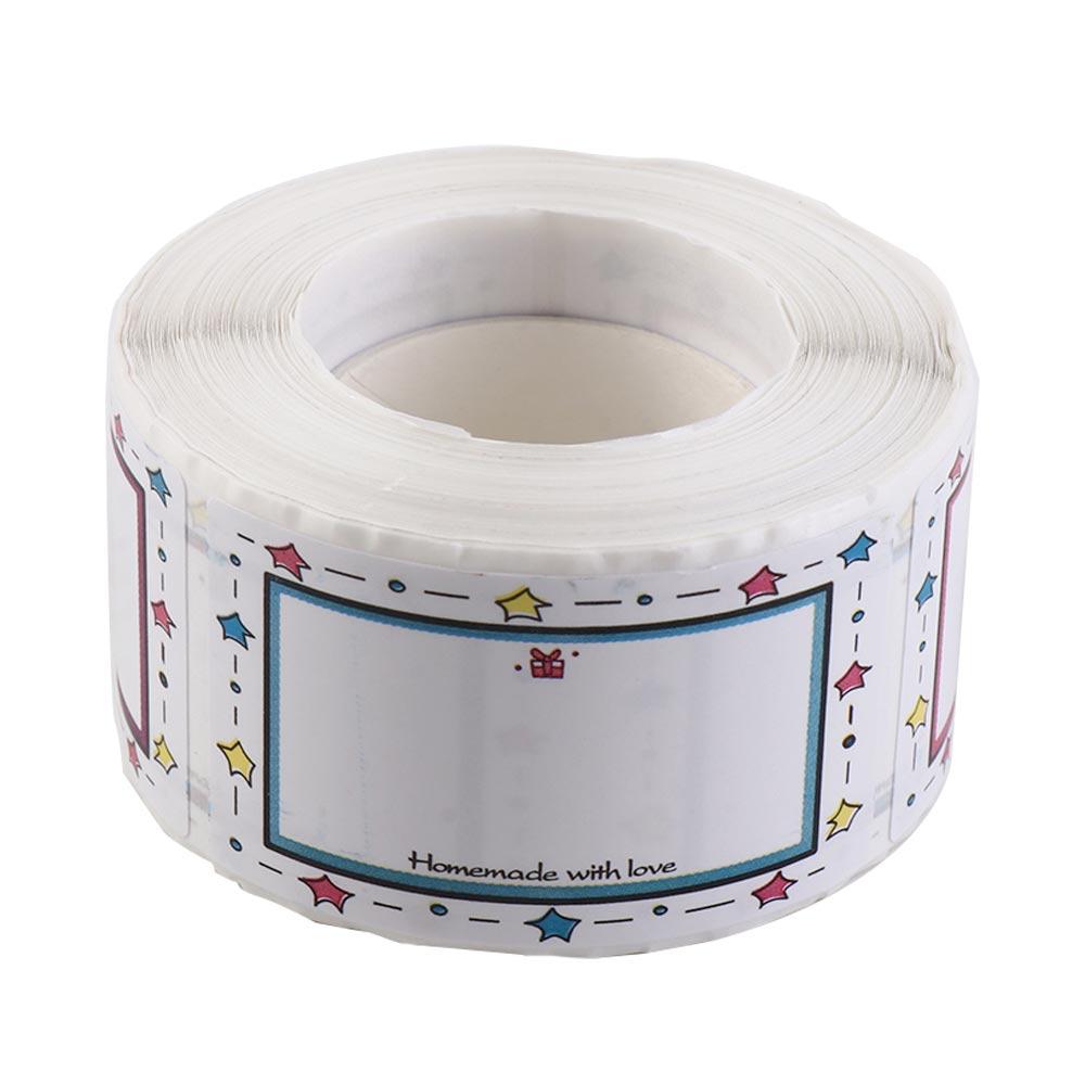 250Pcs/Roll Handwritten Kitchen Name Label Sticker Blank Seasoning Jar Label  Refrigerator