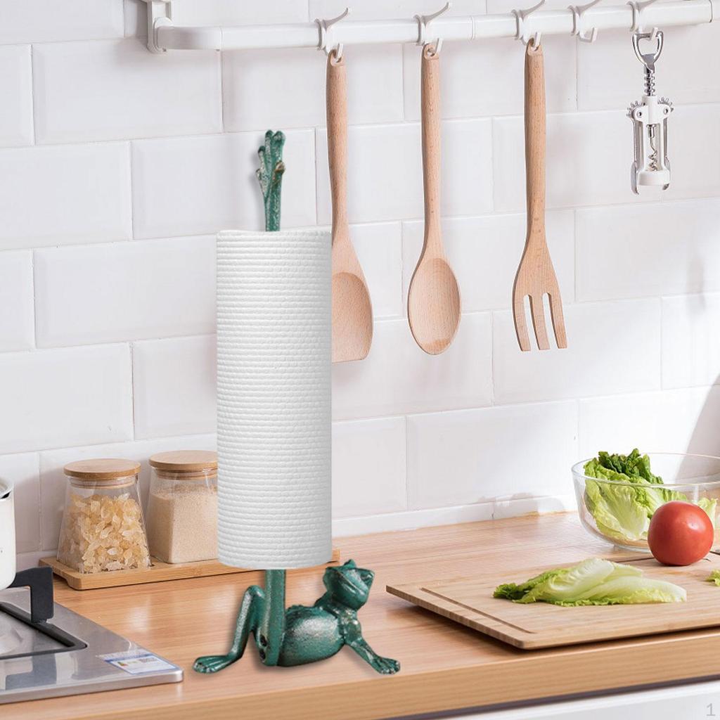 Настольный держатель для бумажных полотенец Органайзер Металлический отдельно стоящий в форме лягушки Туалетная стойка в стиле фермерского дома