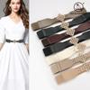 Rhombus Elastic Decorative Belt Women'S Elastic Pearl Inlaid Dress Belt With Skirt Waist