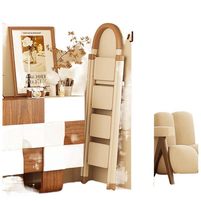 Многофункциональная телескопическая А-образная лестница из углеродистой стали двойного назначения и складная комнатная вешалка для одежды