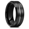 Fashion 8mm Black Color Stainless Steel Rings For Men Women Never Fade Wedding Engagement Men Rings Party Jewelry Accessories