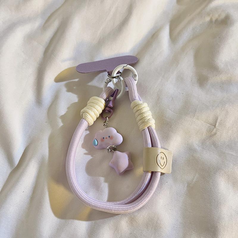 Многоцветный плетеный вручную брелок для ключей, ремешок для мобильного телефона, ремешок для ключей с защитой от потери, мужской и женский держатель для ключей от машины, аксессуар