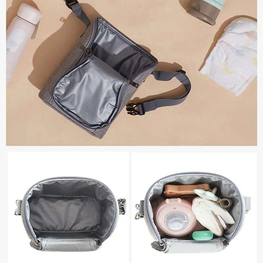 Zipper Water-proof Baby Food Bag Feeding Bottle Bag Breast-milk Storage Bag Stroller Hanging Bag