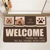 Capybara Print Bath Mat Non Slip Doormat Kitchen Drying Mat for Bedroom Drain Mat Entryway Rug Cartoon Home Carpet