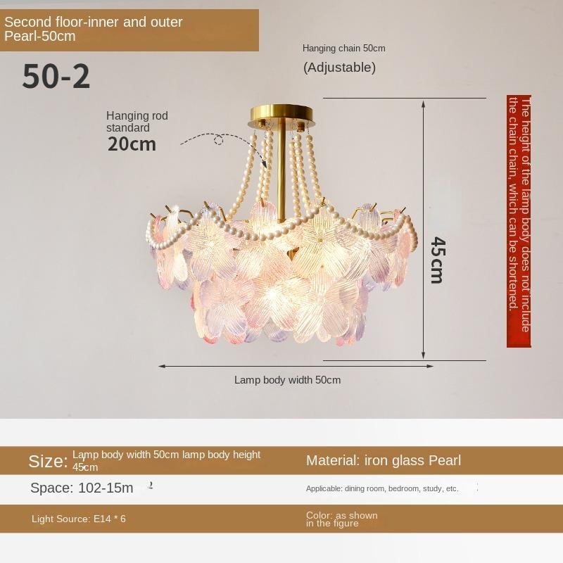 Французская хрустальная люстра, современная простая и атмосферная лампа для главной спальни, столовой