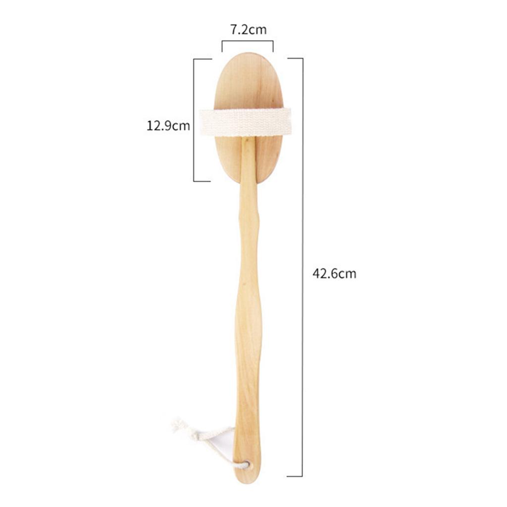 Bath Body Brush Back Scrubber with Comfy Bristle Long Handle Gentle Body Massager Wet or Dry Brushing Back Scrubber for