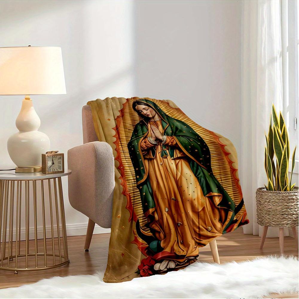 1pc Virgin Mary,Guadalupe,Devotion Flannel Blanket Lightweight Soft for All Seasons, Ideal for Couch, Office, Bed, Travel, Camping Throw78