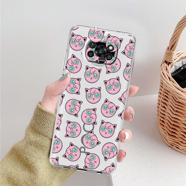 Милый прозрачный чехол с изображением аниме Пикачу Pkemon для Xiaomi Mi Poco X3 NFC M3 Pro F3 F1 11 Lite 12 Redmi Note 10 9S 8 7 9 мягкий чехол для телефона