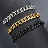 Fashion Trend Punk Stainless Steel Men Cuban Chain Bracelet Women Bracelets For Couple Unisex Party Wrist Hand Jewelry Gifts