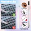 Single Cluster C Curved Multi-Hair False Eyelash Set 8-18Mmdiy Segmented Grafting Thick Eyelashes