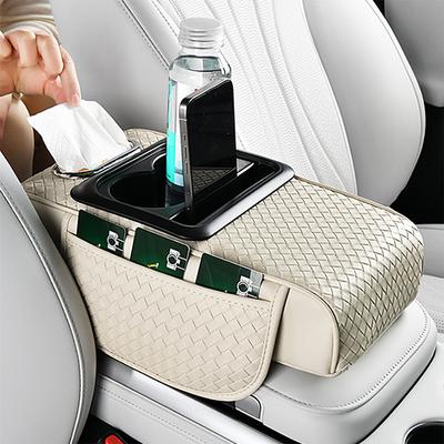 Подлокотник автомобиля с коробкой для салфеток и держателем для бутылок, карманом для хранения телефона, подлокотником для салона автомобиля, подставкой для регулировки высоты грузового автомобиля