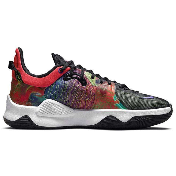 Nike PG 5 EP Multi-Color Unisex Sneakers Bright-Crimson Fierce-Purple Barely-Volt CW3146-600