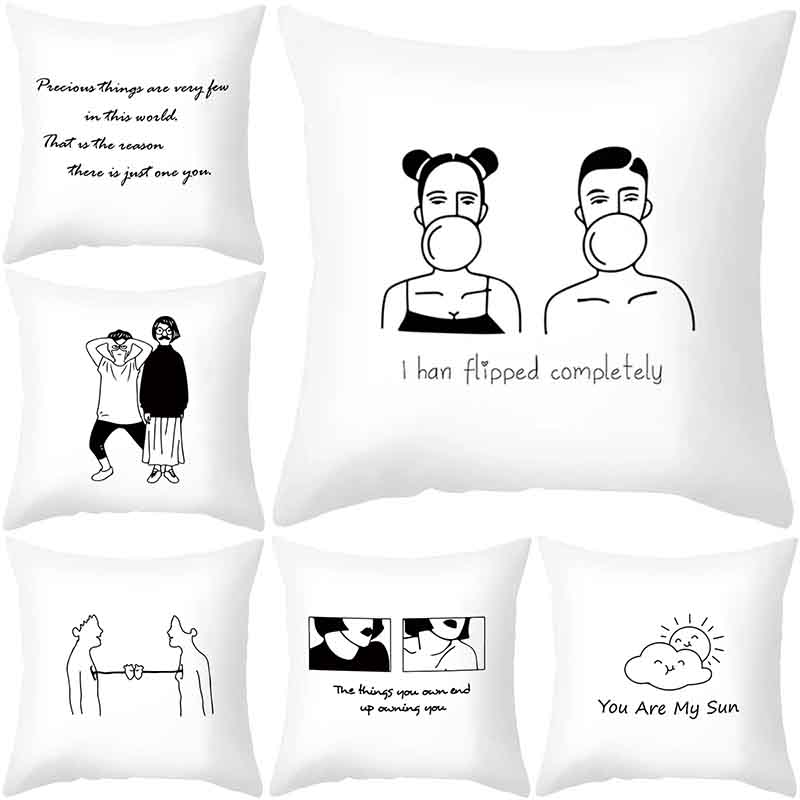 Роскошный домашний декор, наволочка, простая линия, эскиз, узор, наволочка для подушки, чехол для дивана в гостиной