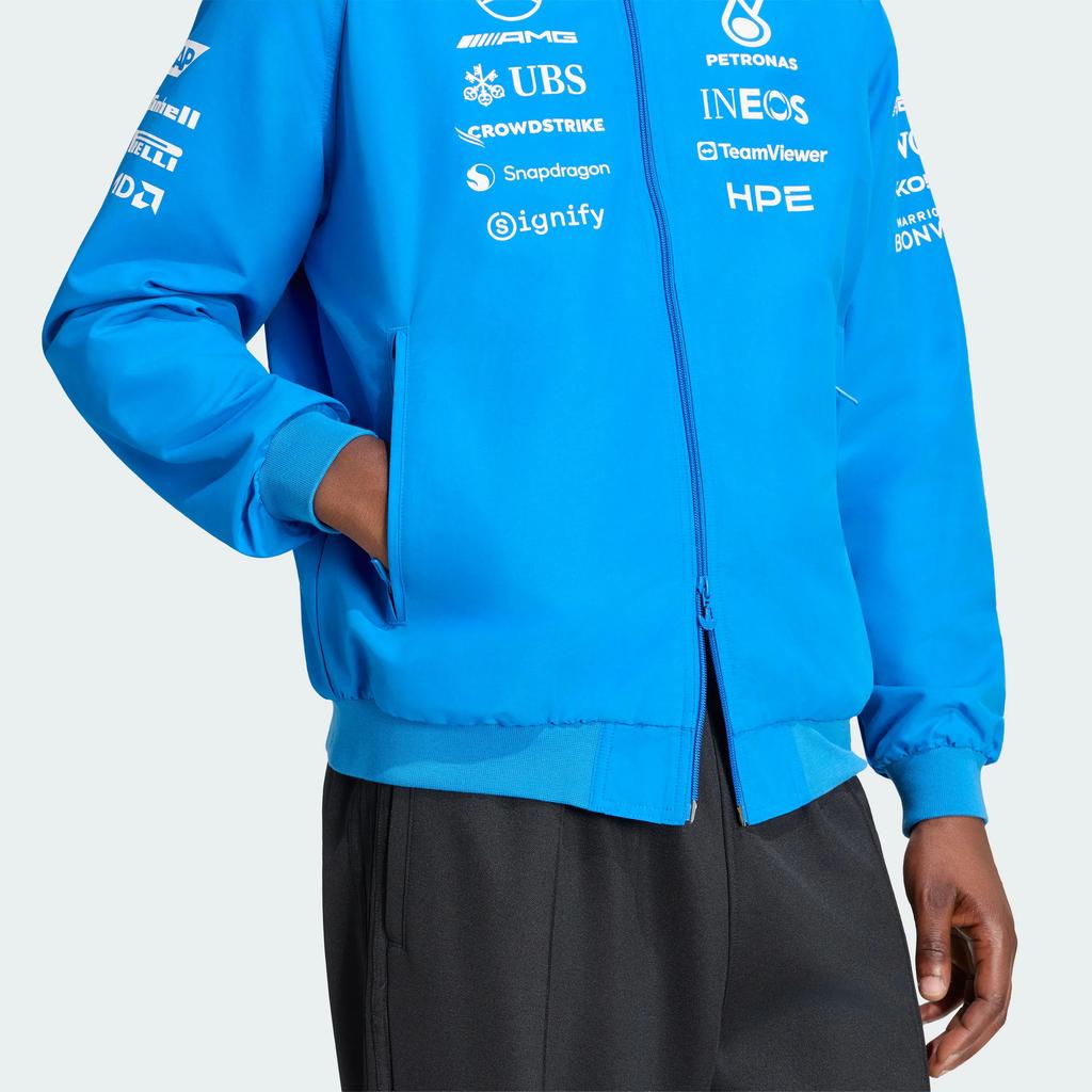 adidas Originals X Mercedes-Amg Коллаборация Команда Формулы-1 Petronas Синее Чудо Куртка Харрингтон Мужская Куртка KT-5125