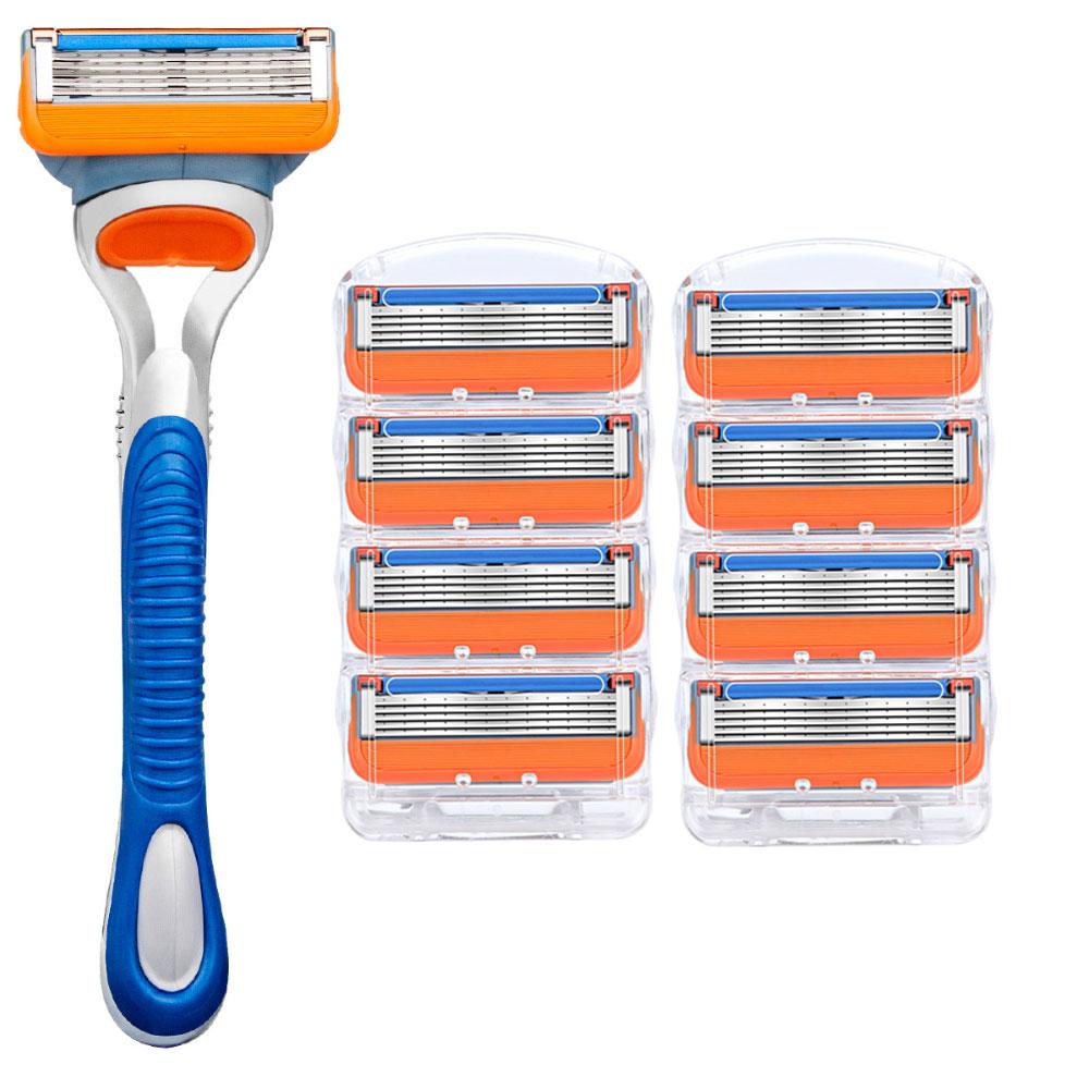 Men’s Manual Razor Replacement Blades | 5-Layer Shaving Heads | Safe & Smooth Shave