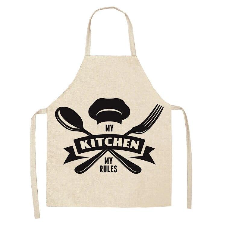 1 Piece Letter Men's and Women's Kitchen Aprons Linen Apron Home Apron Home Cooking Apron Catering Cleaning Apron Wholesale