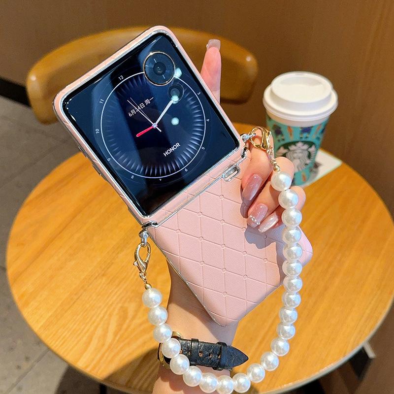 Применимо к чехлу для мобильного телефона Honor magicvflip, браслету-цепочке, жемчужному браслету, чехлу со встроенным центральным шарниром для Honor magicvflip.