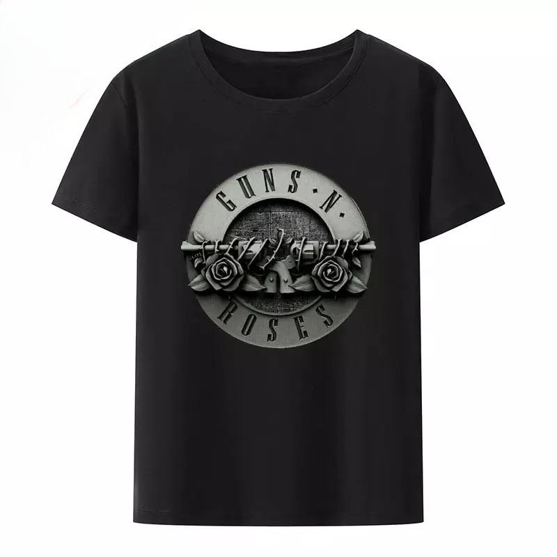 Хлопковая летняя футболка с принтом в стиле Guns N Roses, уличная мода, Harajuku, женская, с коротким рукавом, топ Y2k, для спортзала