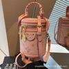 Hot-selling Versatile High-end Korean Version Temperament Portable Bucket Bag Niche Cute Embossed Women's Messenger Bag