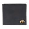 GG Marmont Кошелек из кожи с логотипом, короткий, складной, мужской, черный 428739-DJ20T-1000