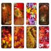 Black Tpu Case For OPPO Realme C11 Case For Realme C 11 RealmeC11 Back RMX2185 Case Cover Bumper Falling Autumn Leaves