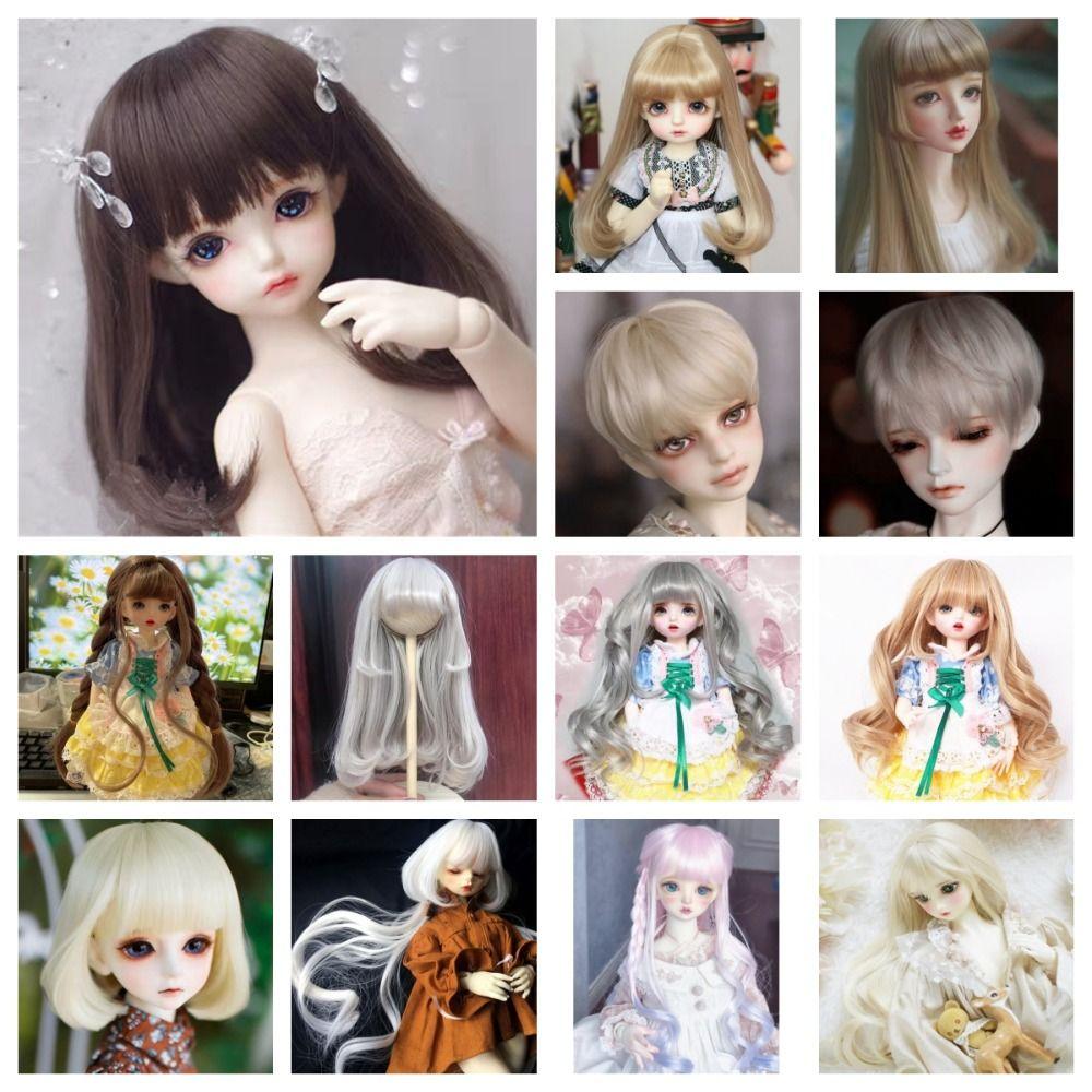 1/6 парик для кукольных волос Bjd куклы волосы короткие парик бобо милые длинные прямые волнистые волосы для девочек