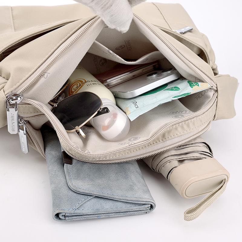 Женская сумка большой вместимости, сумка для поездок на работу, многослойная, через плечо, слинг, сумка-пельмень