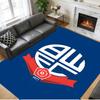 Anti‑Slip Crystal Velvet Floor Rug, Bolton Wanderers Design Carpet for Indoor Living Bedroom Home Decoration