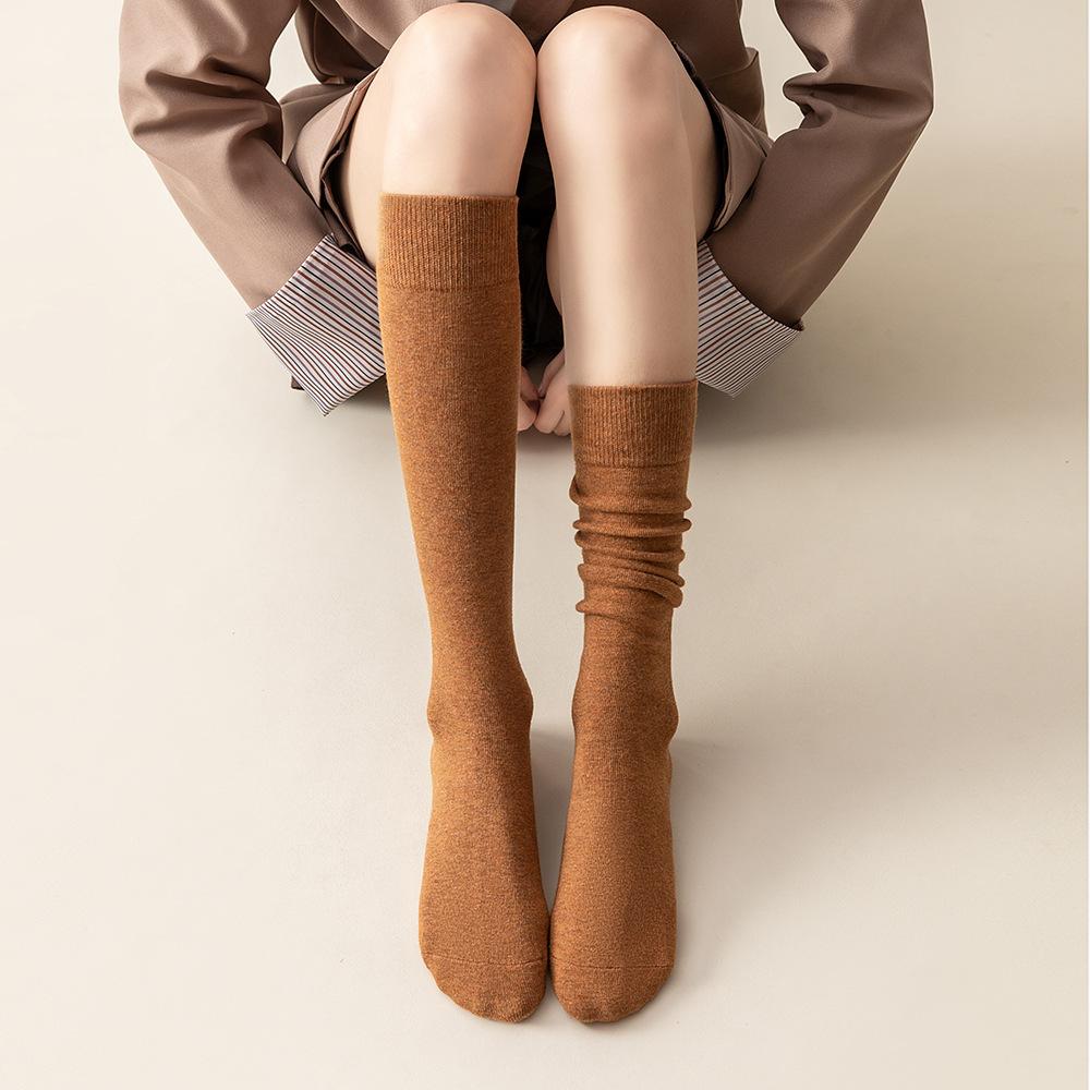 Женские осенне-зимние однотонные компрессионные носки для похудения ног