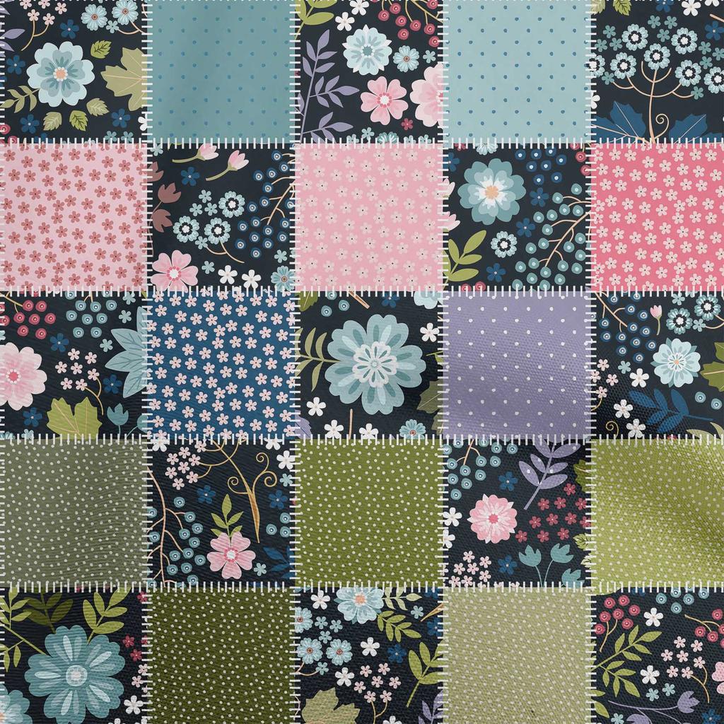 oneOone Cotton Flex Dark Green Fabric Floral  Sewing Craft Projects Fabric Prints By Yard 40 Inch