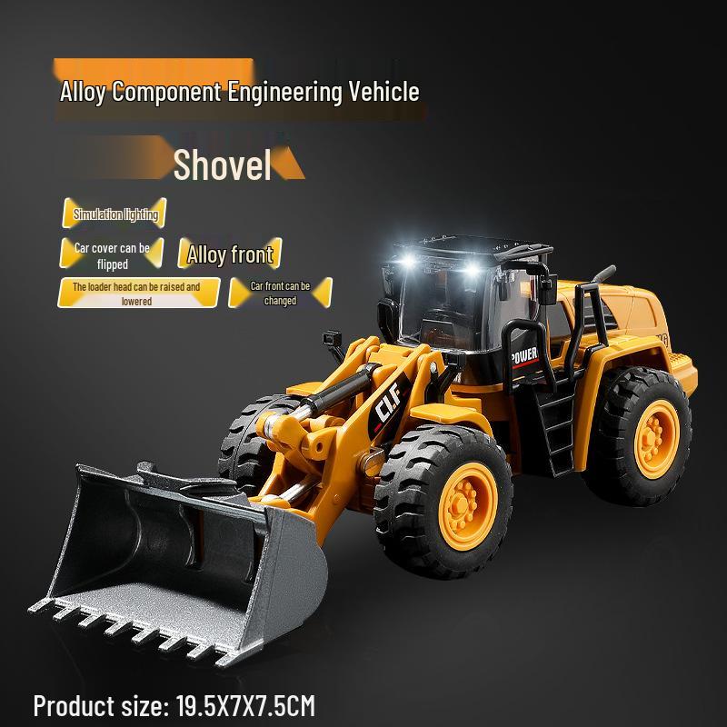 Набор строительной техники Car Cube из сплава: Игрушка Погрузчик, Экскаватор, Кран, Бетоносмеситель и Дорожный каток