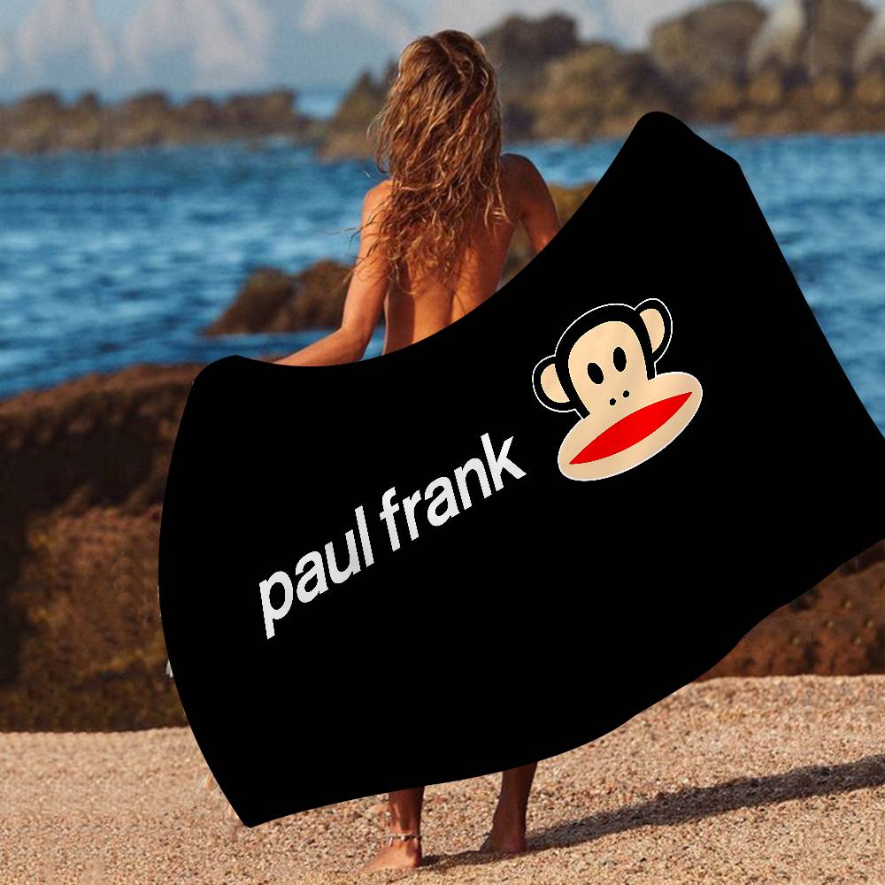 Модное Микрофибровое Одеяло P-Paul Frank Быстросохнущие Пляжные Полотенца Большого Размера с Принтом Супервпитывающее Полотенце-Одеяло для Бассейна