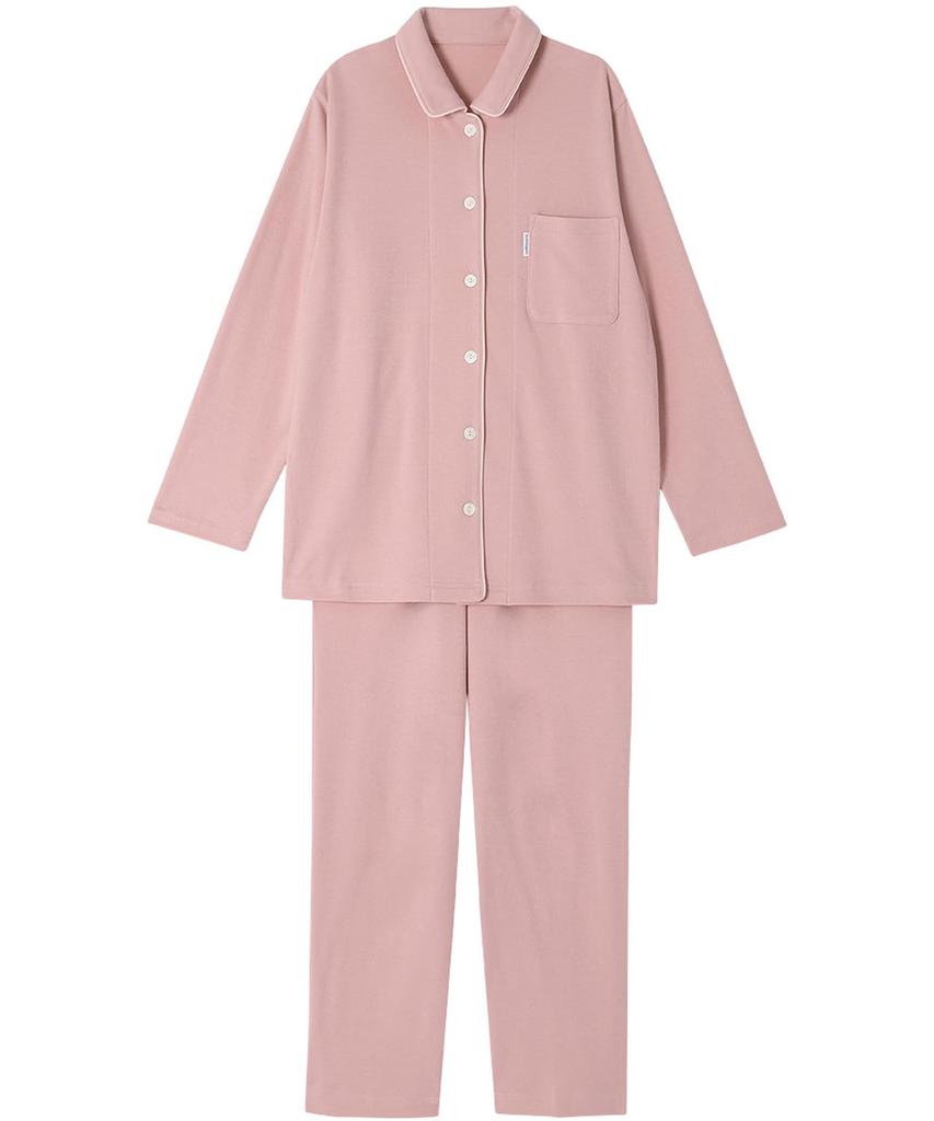 Wacoal Relax Sleep Sleep Science Long Sleeves and Cotton Pajamas Front YDW446 PI & Pajamas, Pants, 100% (Main Body), Men's (YGW447), Opening, YDW446,