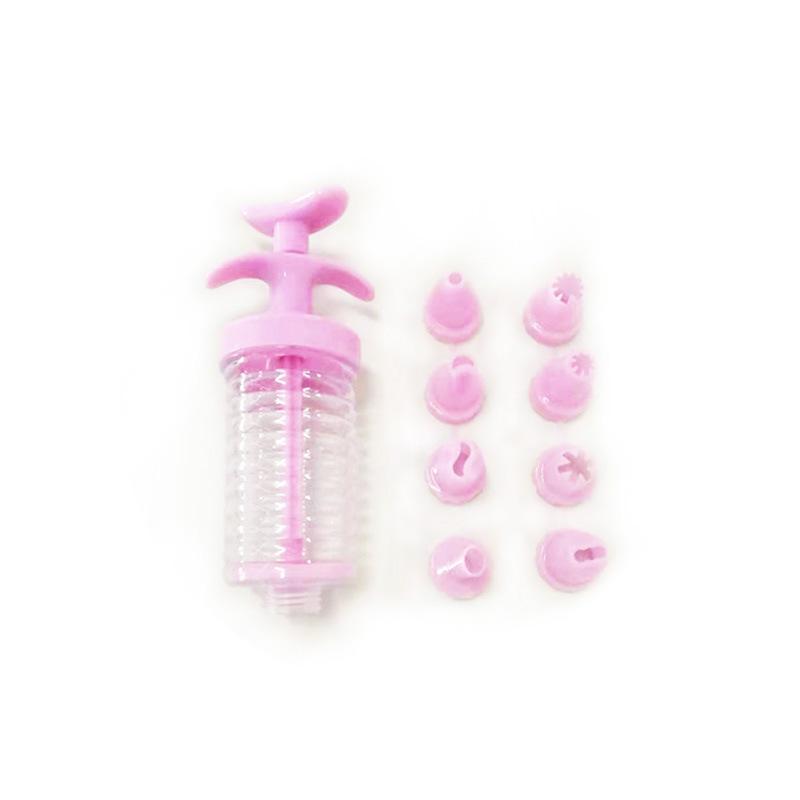 Инструменты для выпечки Пластиковая машина для украшения, набор из 8 насадок для украшения, 8-головочная доильная насадка, пистолет для украшения печенья оптом
