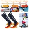 1 пара носков с подогревом, перезаряжаемые, с дистанционным управлением, для мужчин и женщин, электрические носки, моющиеся, для зимы, для катания на лыжах, пешего туризма, кемпинга, согревающие носки