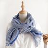 Scarf Women's Spring Autumn Thin Mori Color Matching Shawl Korean Version Versatile Linen Literary Retro Fashion