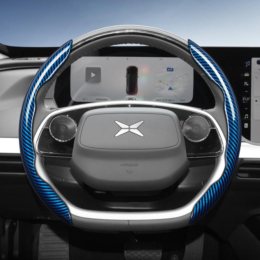 zkfan8 Suitable for Xpeng Carbon Fiber Texture Steering Wheel Cover with Segmented Quick-Release Design, Durable, for Models Such as G6 G9 P7 P7+