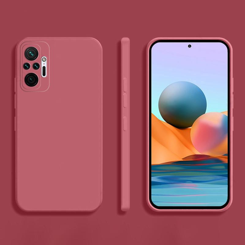 Квадратный чехол для телефона для Xiaomi Redmi Note 10 Pro Max 10S Funda Note10 S 4G Матовый силиконовый мягкий чехол