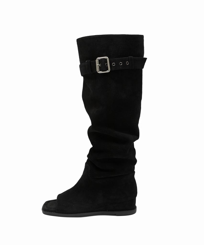 Sandric Open-Toe Boots_Black